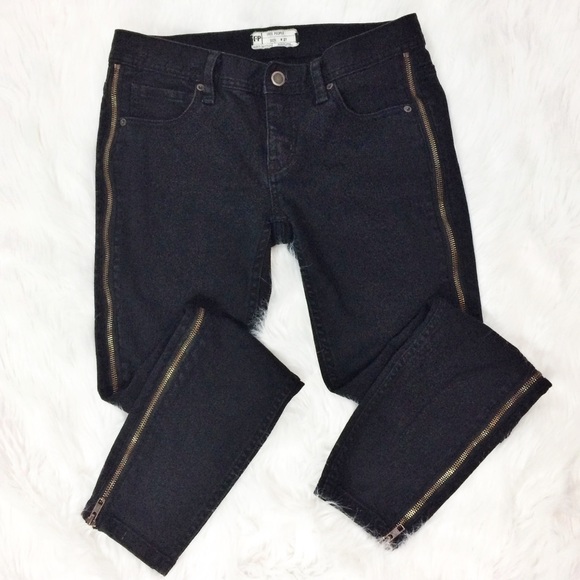 Free People Denim - Free People Levon Skinny Zipper Detail Jeans